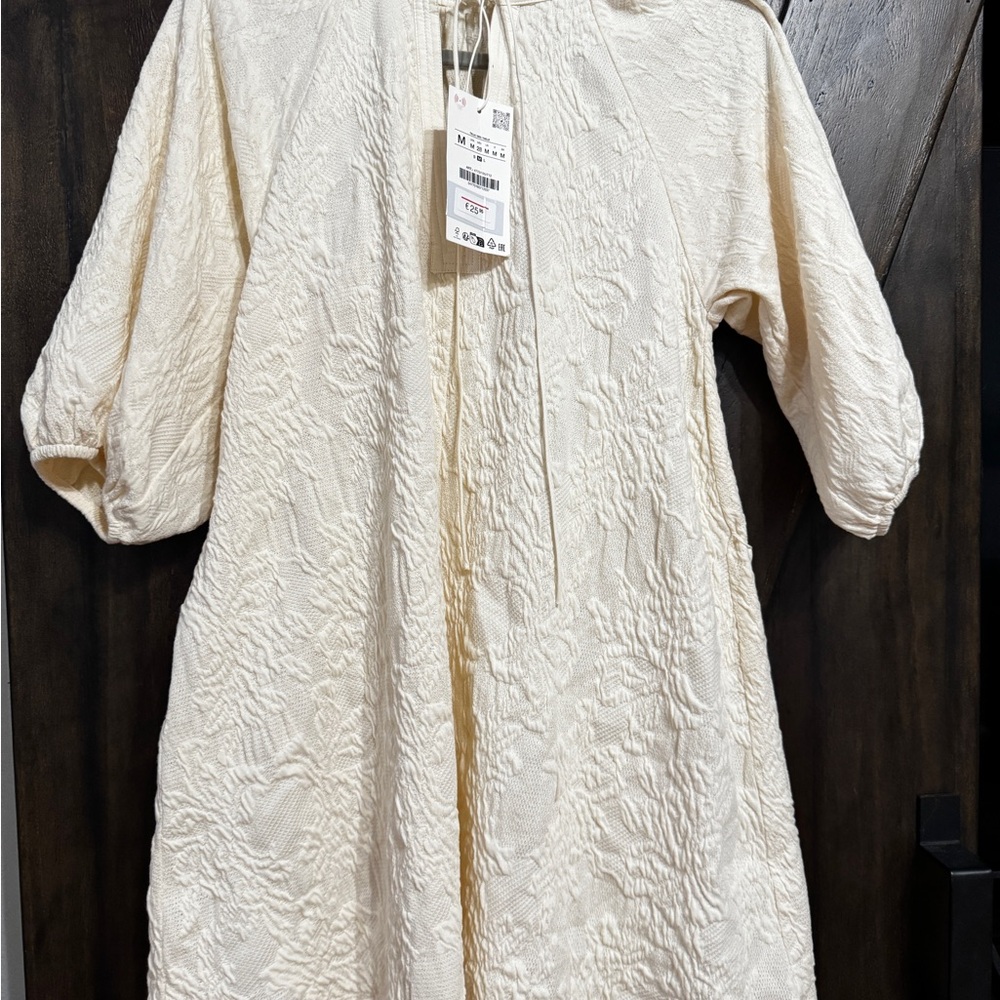 Zara Cream Textured Dress 4770/165